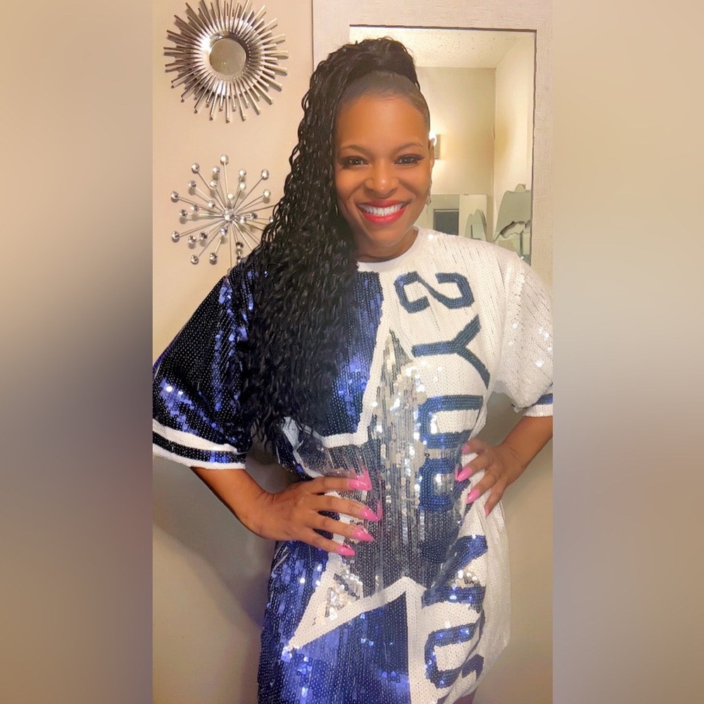 Sale‼️Dallas Cowboys Sequin Dress jerseys - Picture 2 of 8